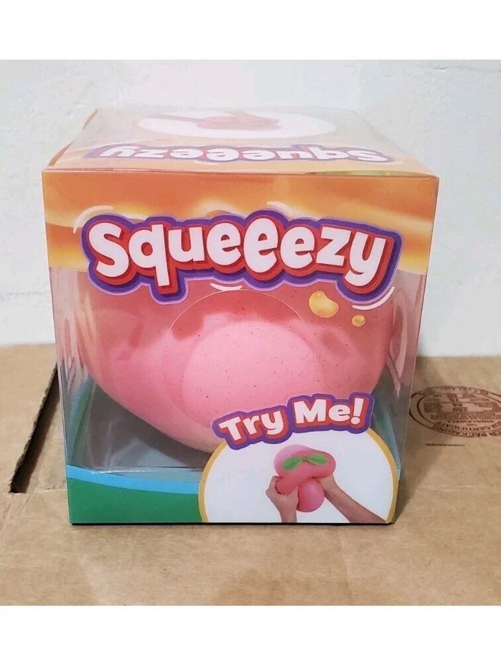 Squeezezy Peach Jumbo Squishy Toy Sunny Days Entertainment Giggle Zone Tiktok
